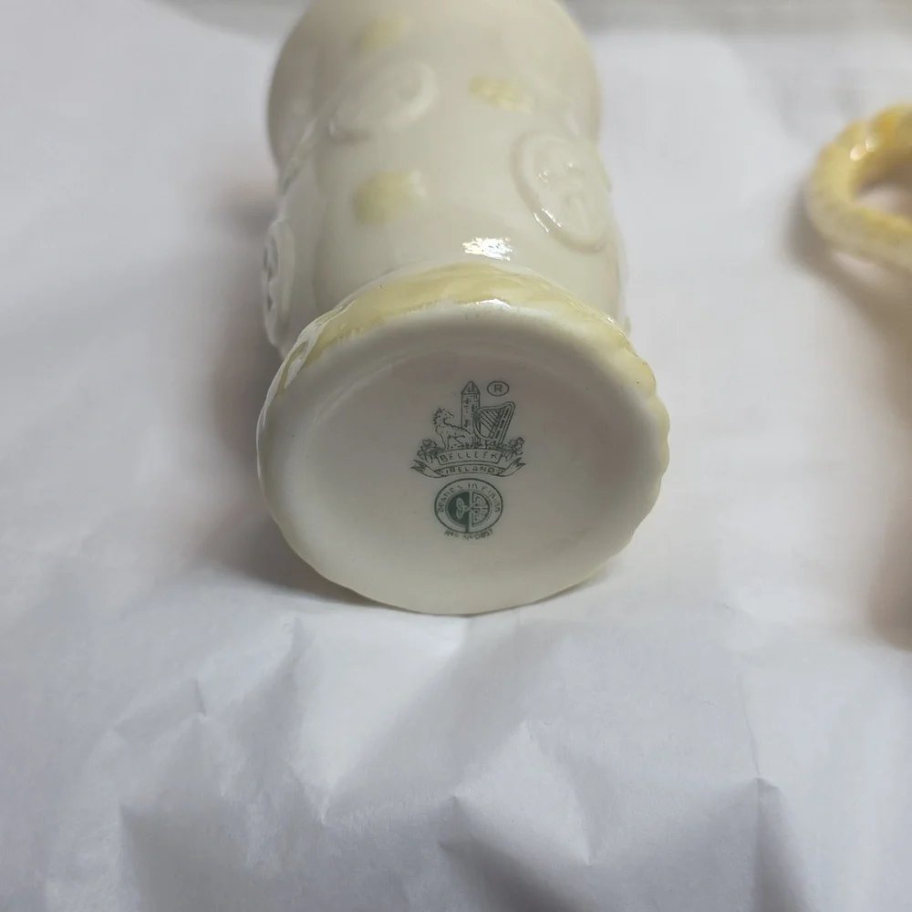 Belleek Erne Vase, Undine Water Maiden Girl Creamer, Swan Creamer - Picture 11 of 11